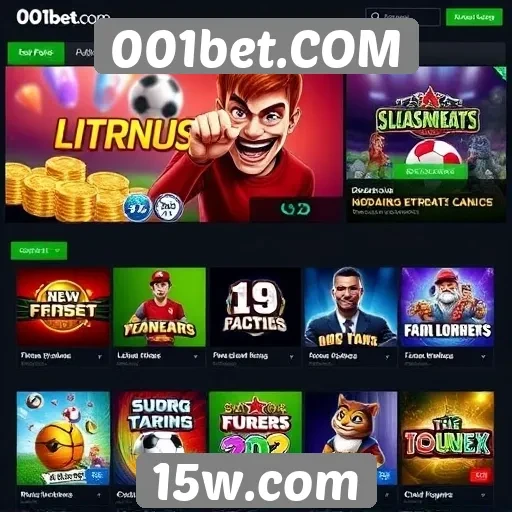 Variedade de jogos disponíveis na plataforma 001bet.COM